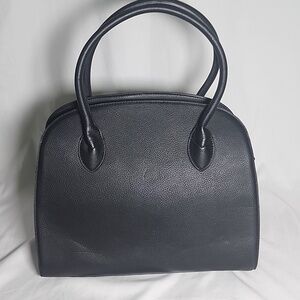 Sophisticated Black Leather Satchel